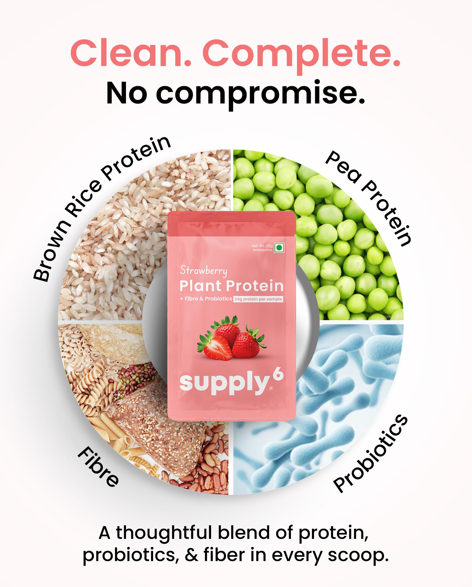Supply6 Plant Protein - Strawberry (Travel Packs)