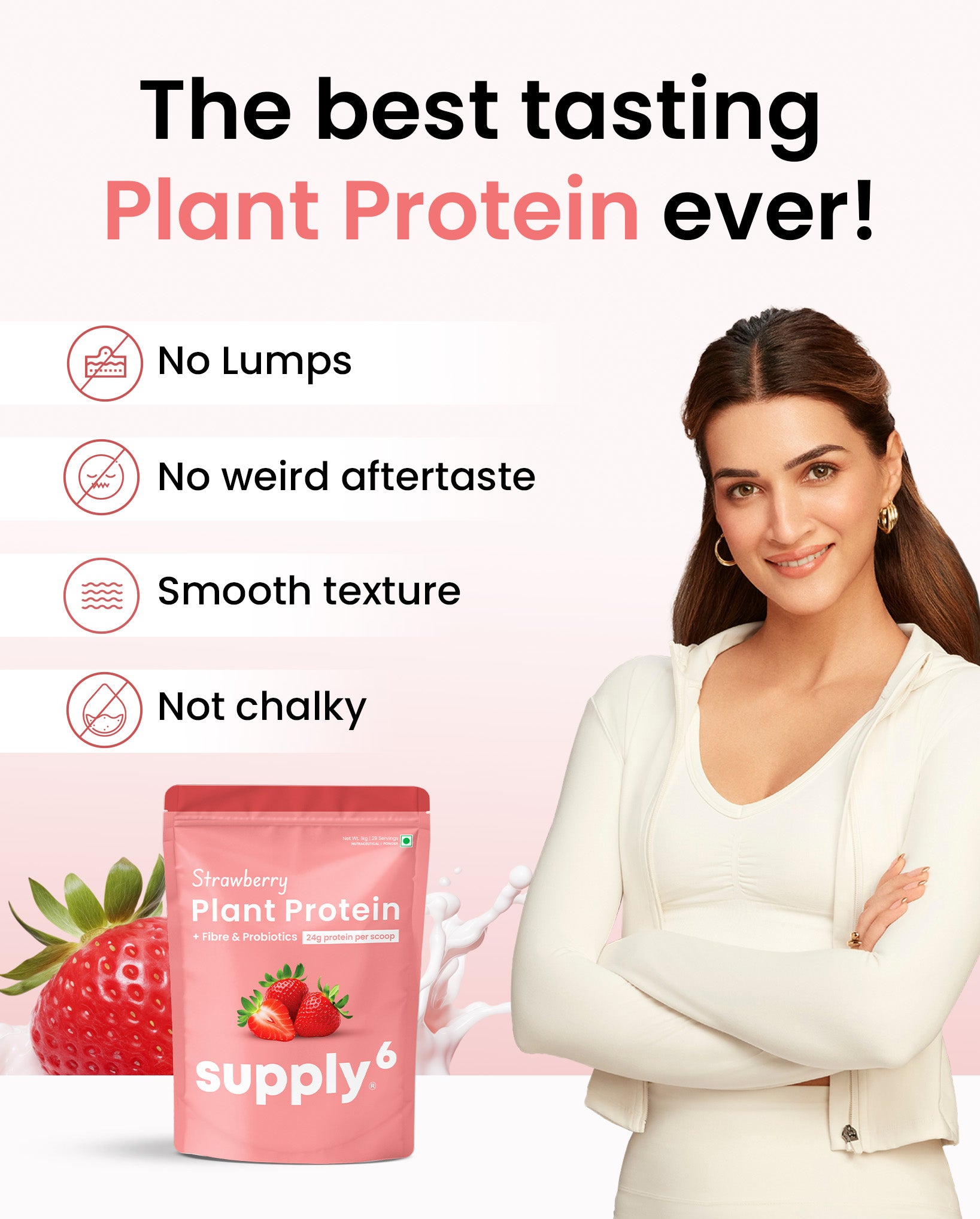 Supply6 Plant Protein - Strawberry