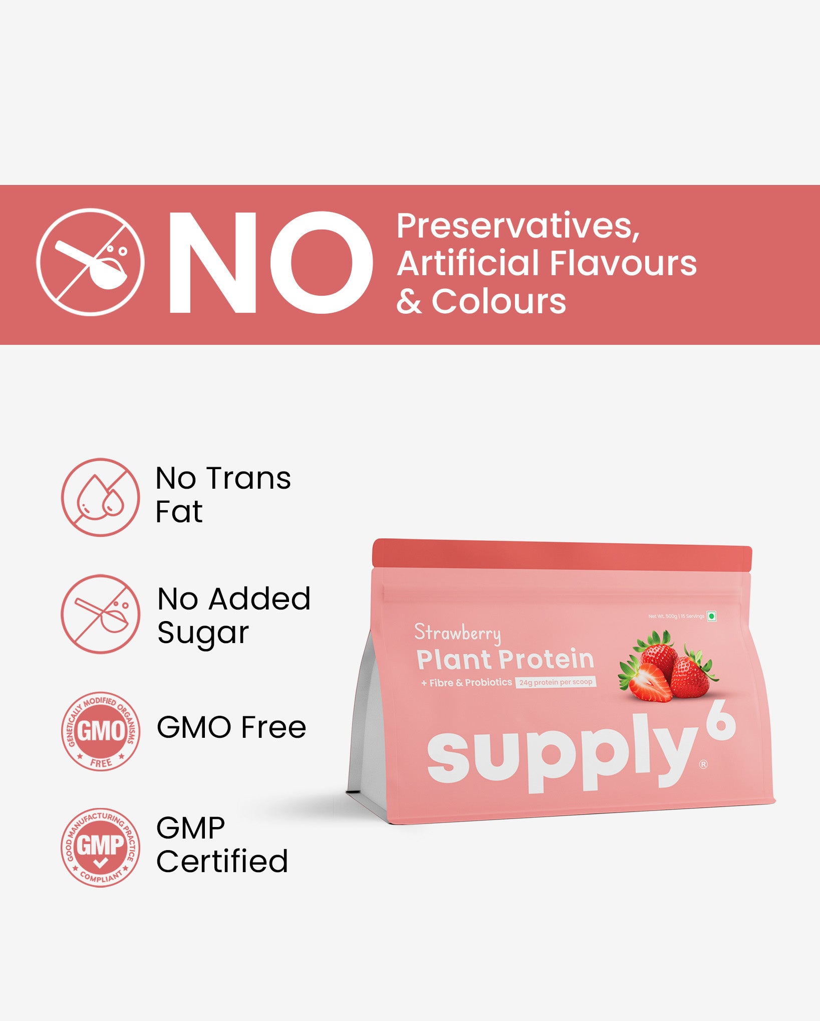 Supply6 Plant Protein - Strawberry