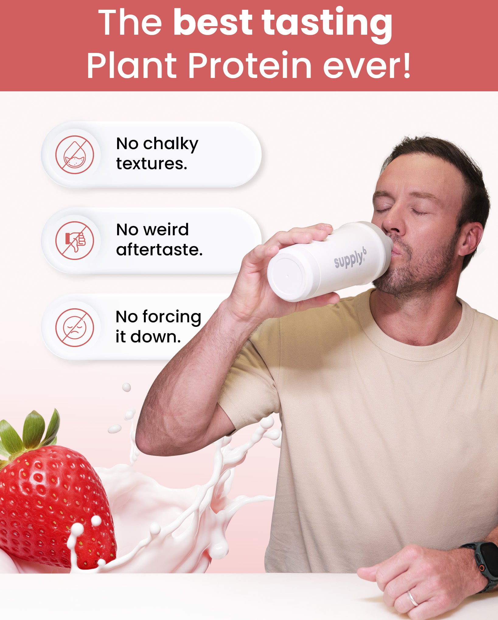 Supply6 Plant Protein - Strawberry