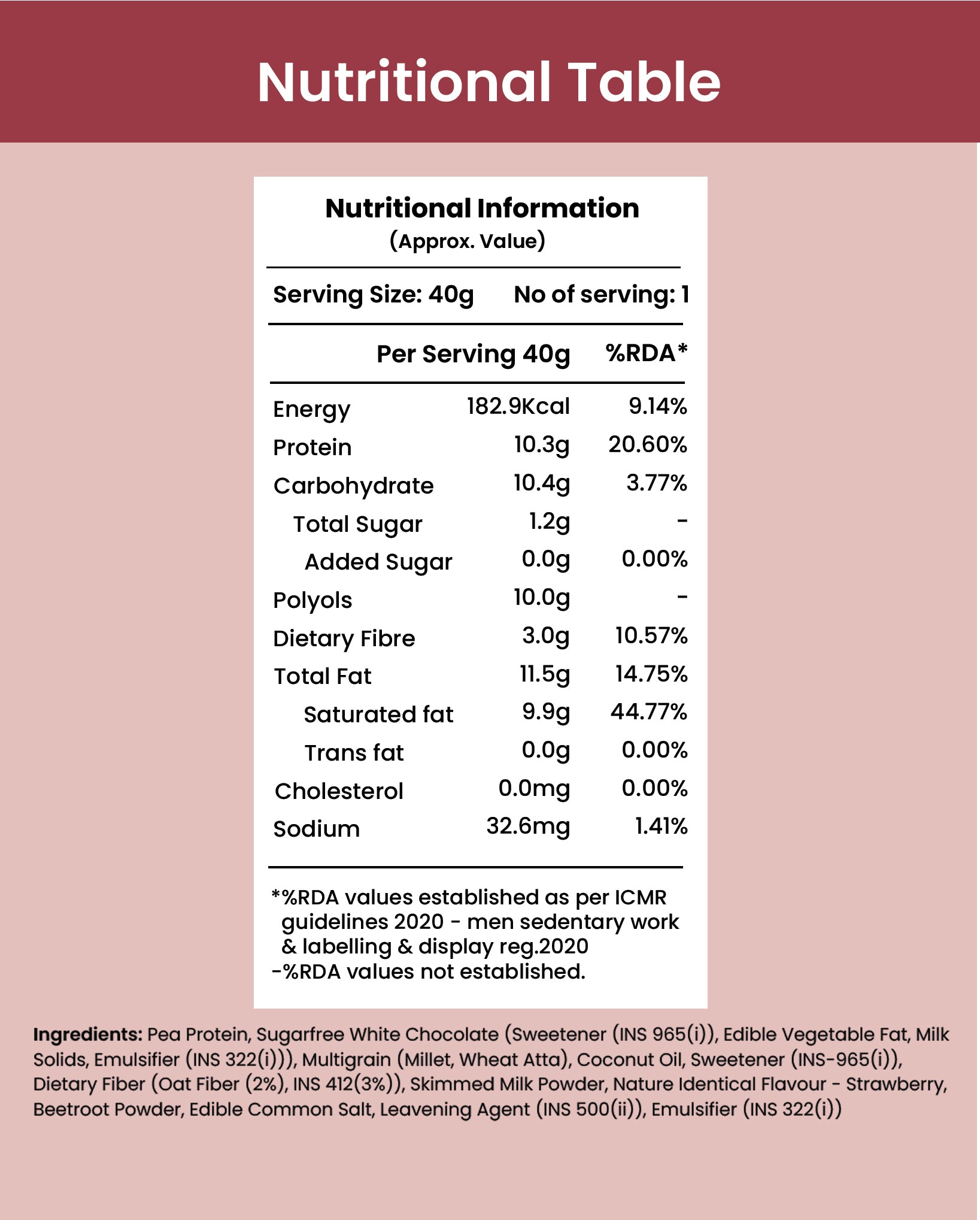 Supply6 Protein Wafer - Strawberry