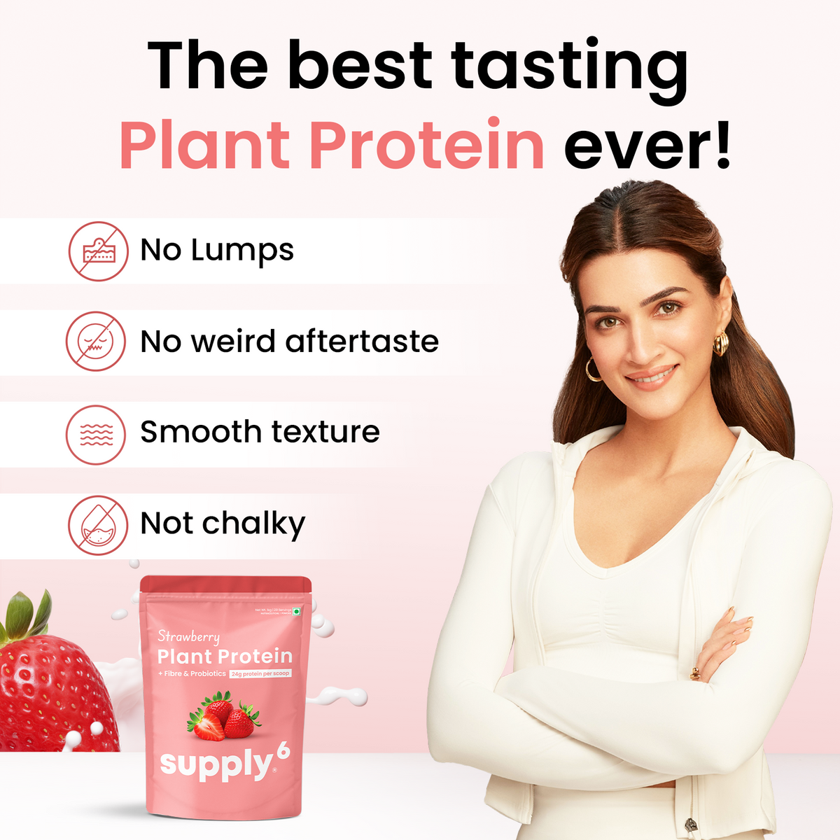 Supply6 Plant Protein - Strawberry
