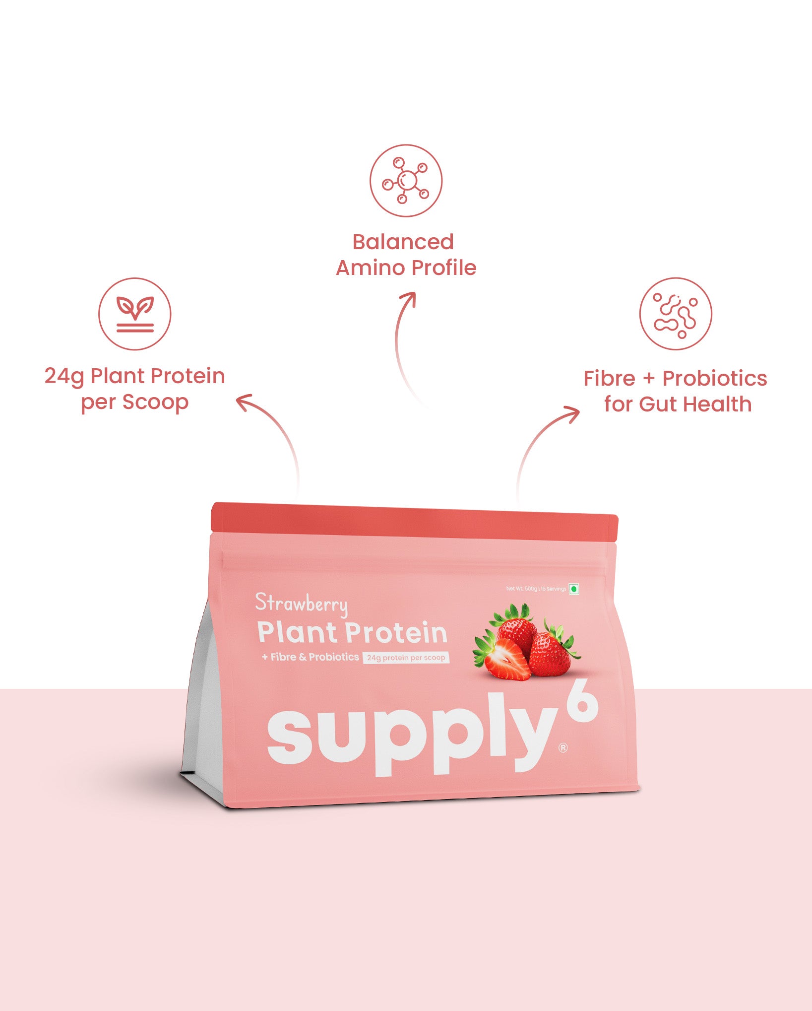 Supply6 Plant Protein - Strawberry