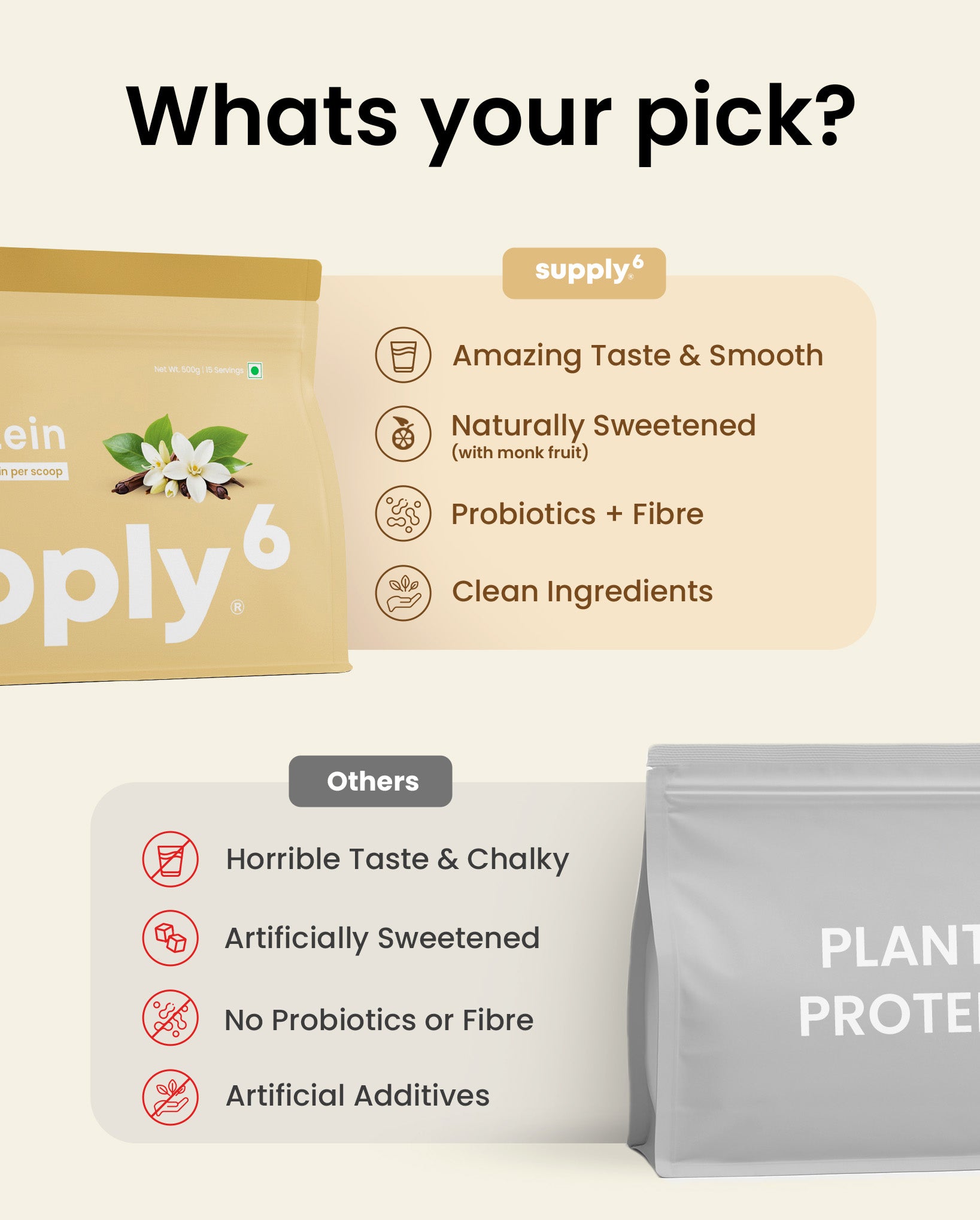 Supply6 Plant Protein - Vanilla