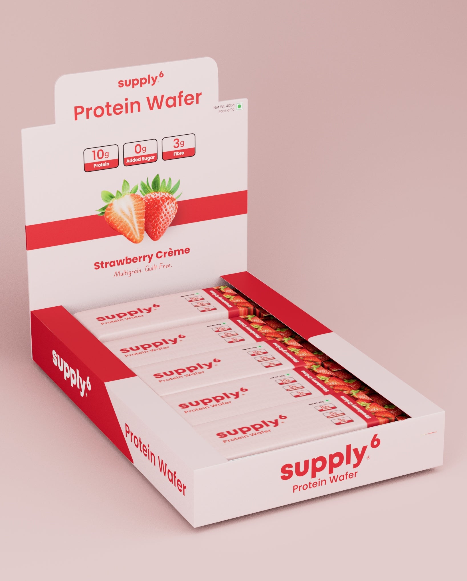 Supply6 Protein Wafer - Strawberry