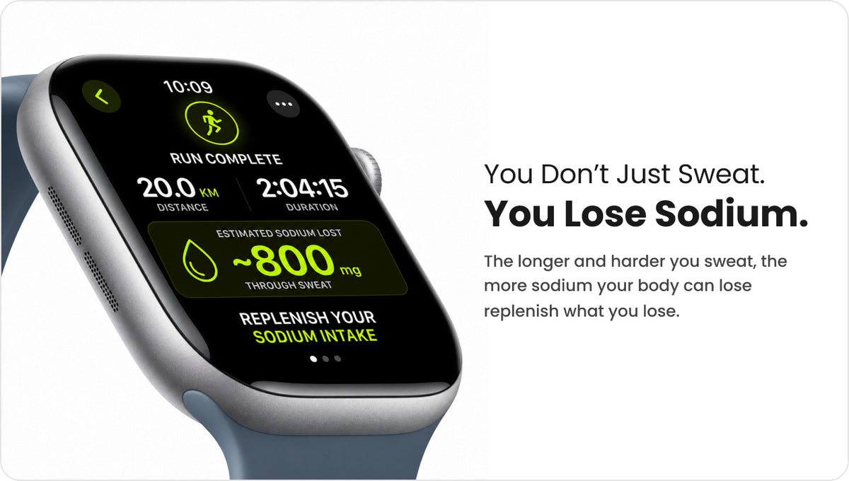 You don't just sweat. You lose sodium.