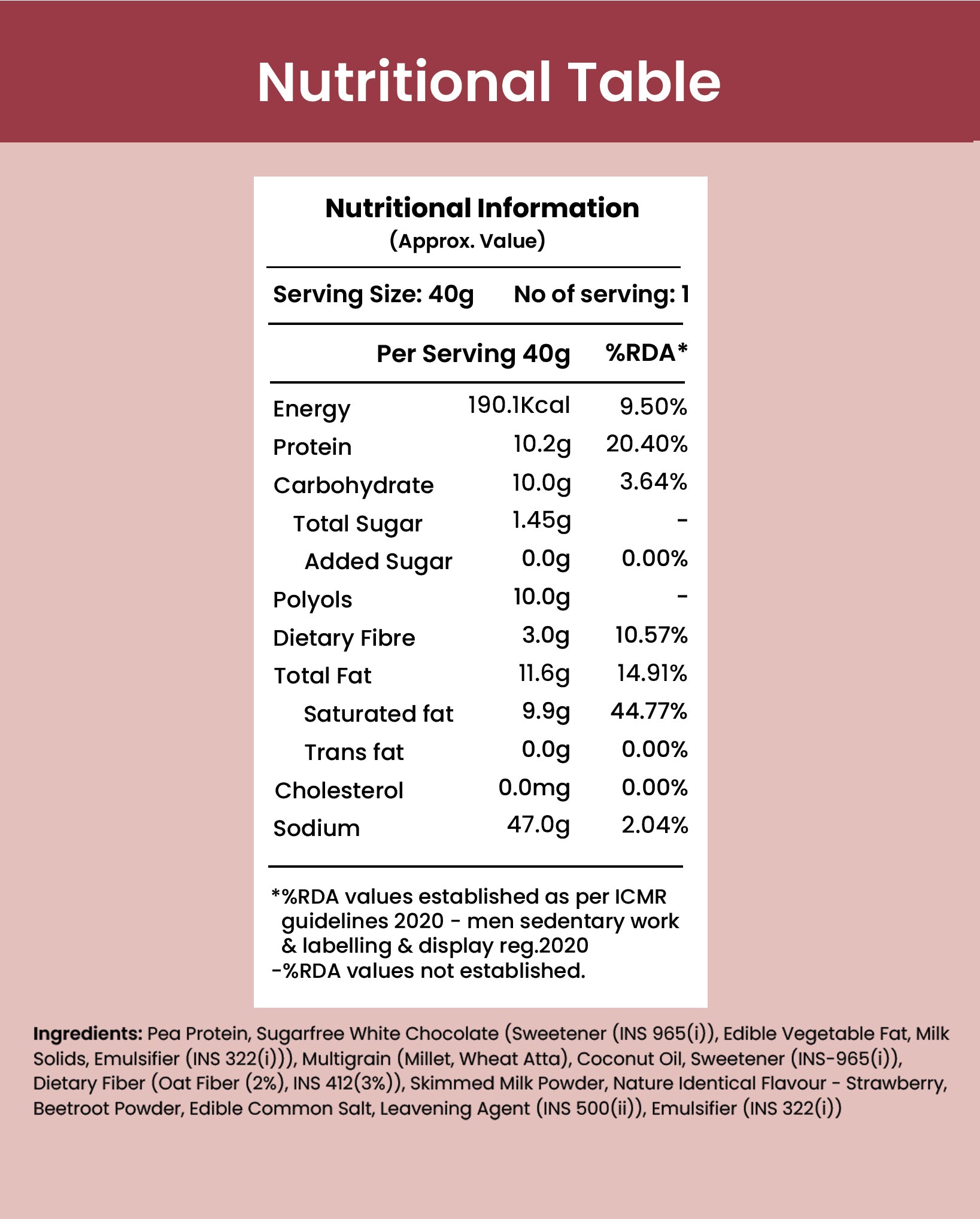 Supply6 Protein Wafer - Strawberry